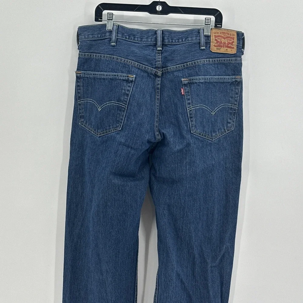 Levis 550 Jeans Mens‎ 38x36 Blue Relaxed Fit Tapered Leg Medium Wash Denim Tall